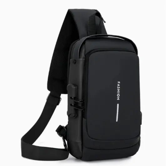Men's Anti-Theft Chest Bag with Combination Lock — Durable Oxford Fabric, Adjustable Shoulder Strap; Ideal for Motorcycling and Casual Sports; Crossbody Style with a Summer Vibe.