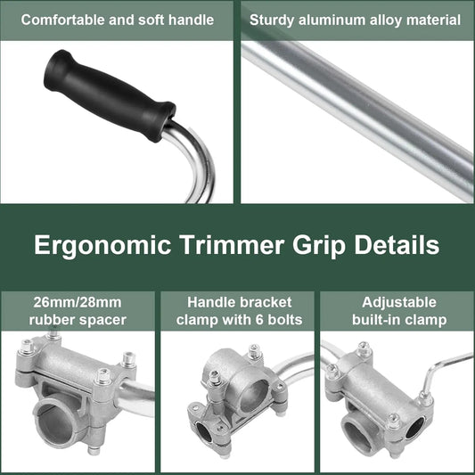 Aluminum Grass Trimmer Handle with Bracket Clip – Garden Tool Accessory