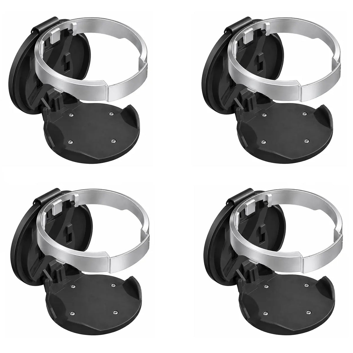 Foldable Car Cup Holder with Hook, Space-Saving Drink Holder for Bottles & Tumblers