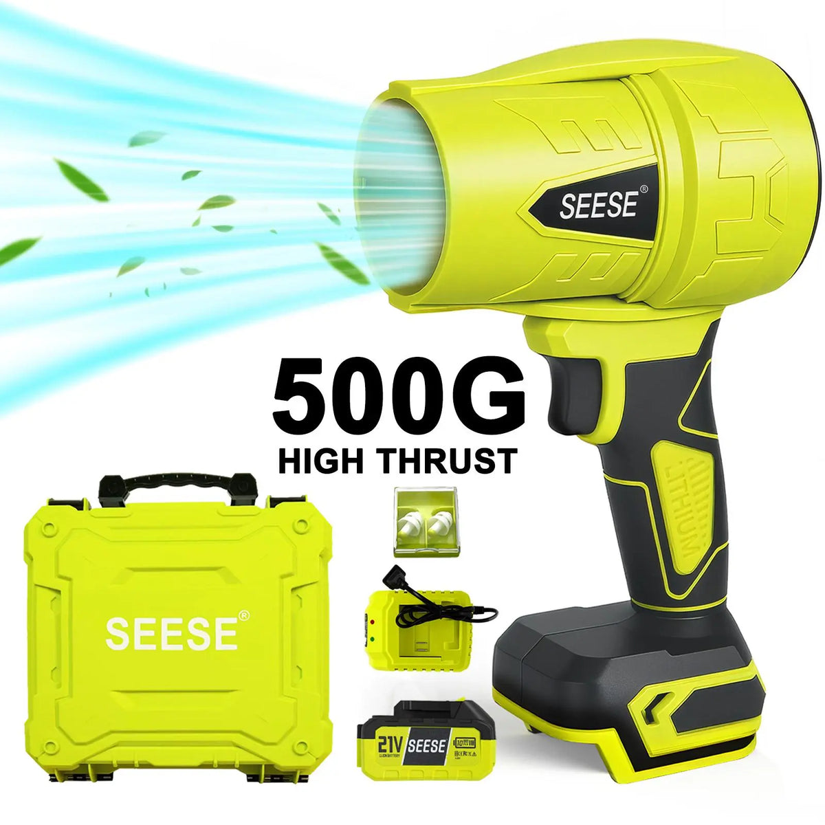 Cordless Turbo Jet Blower–High-Power Rechargeable Air Duster for Car Drying, Leaf Blowing, Dust Cleaning & Outdoor Use