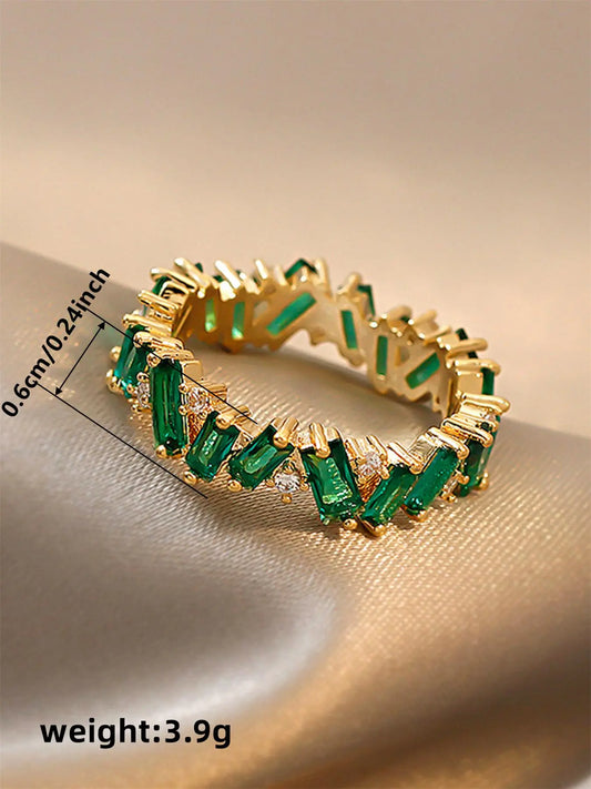 Elegant Rhinestone Ring for Women, Trendy Fashion Jewelry