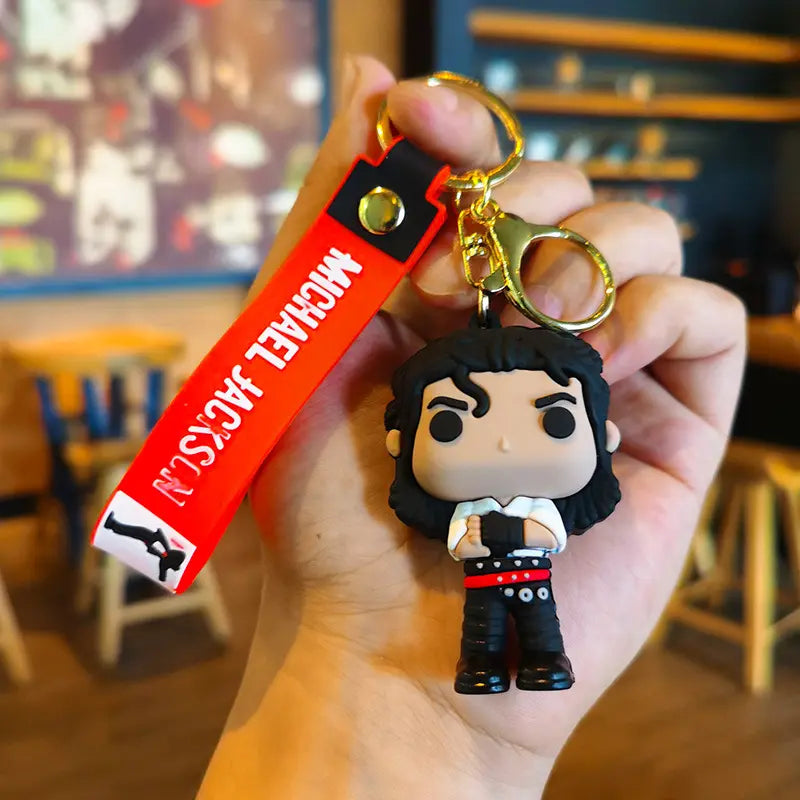 Music-Themed Figurine Keychains, Cute Character Bag Charms, Decorative Keychain Gifts
