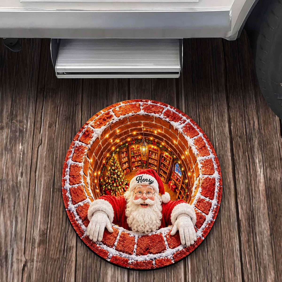 Santa Claus Coming To Town, Personalized Doormat, Christmas Home Gift - 8
