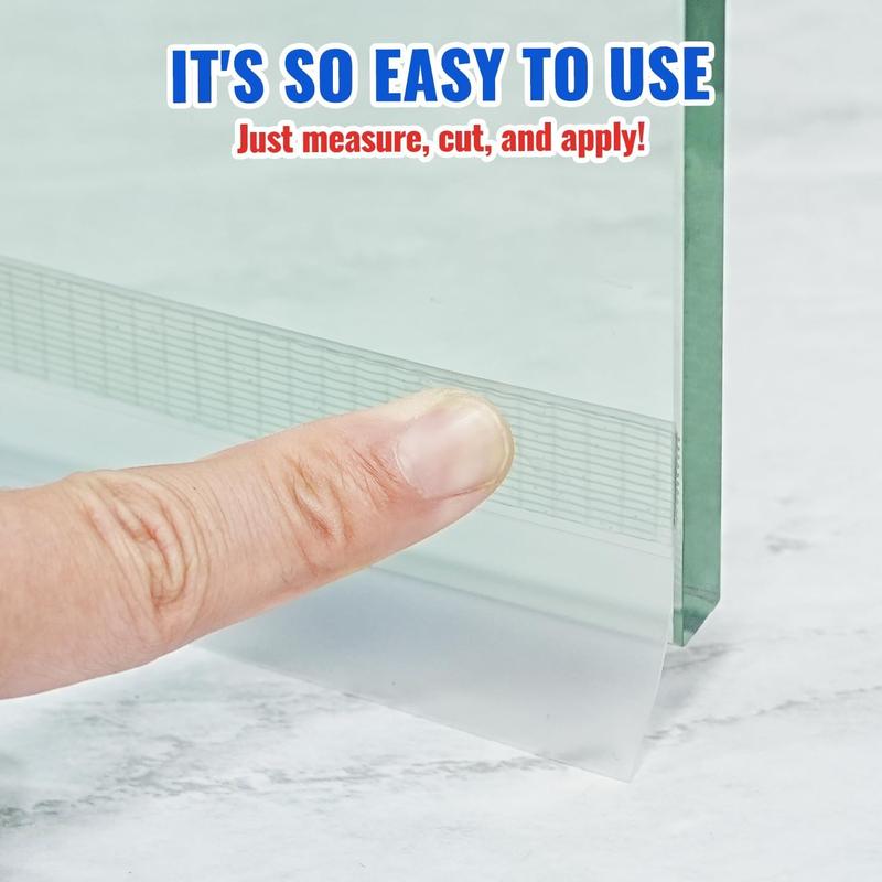16.4FT Door Weather Stripping, 1.38in Adhesive Draft Seal for Doors, Windows & Shower Doors