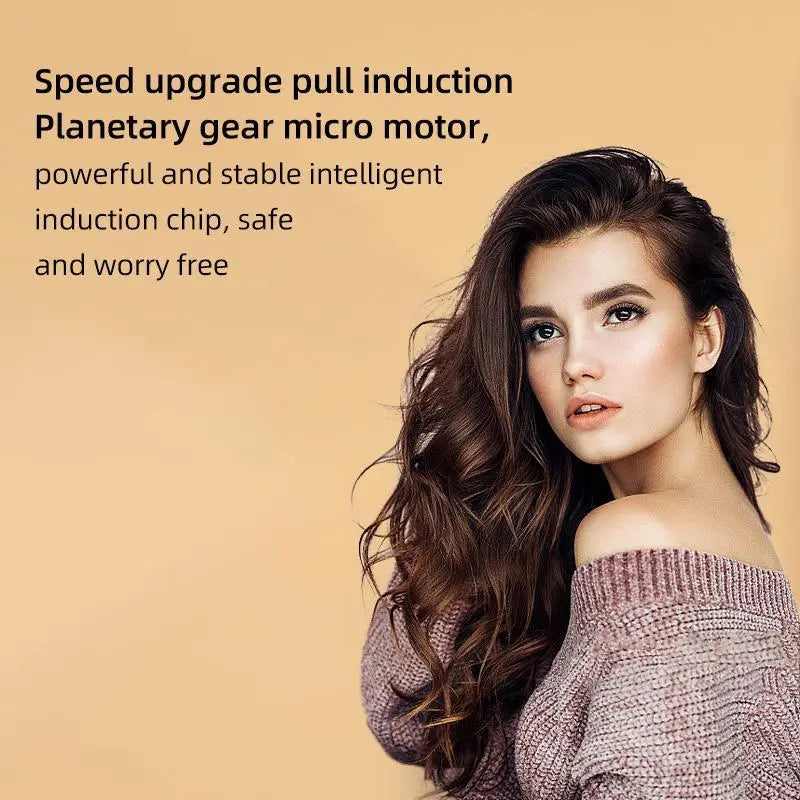 Automatic Rotating Hair Curler, 32mm Large Barrel, Easy Lazy Curling Tool, Gentle on Hair, Back to School Hair Styling Essential