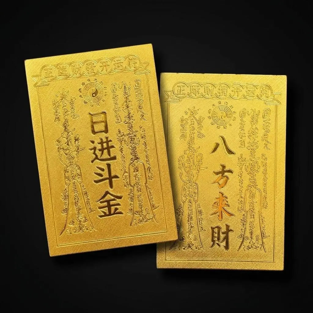 Lucky "FA" Manifestation Card - Eastern Feng Shui Amulet for Positive Energy & Good Vibes Custom Holographic Cards Dollars