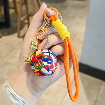 World Cup 2026 Football Keychain - Cool Soccer Fan Gift & Backpack Charm