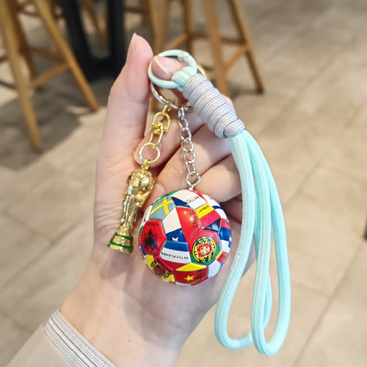 World Cup 2026 Football Keychain - Cool Soccer Fan Gift & Backpack Charm