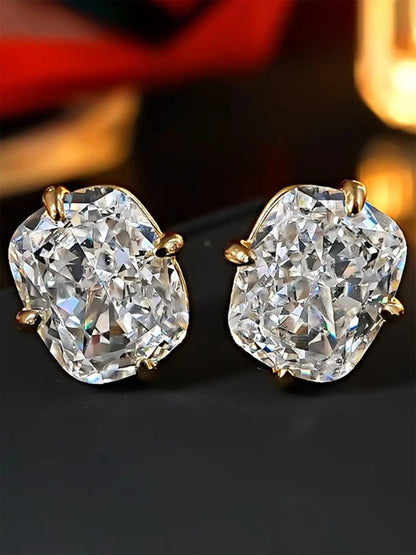 Romantic Cubic Zirconia Stud Earrings for Women, Elegant Bridal & Party Jewelry
