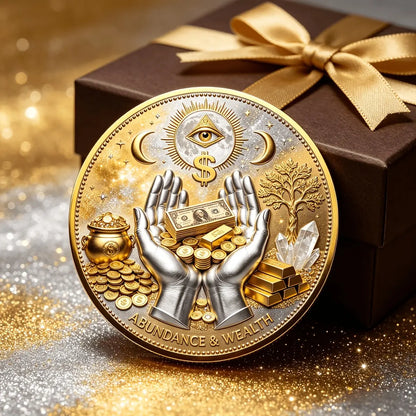 3D Wealth Collection Coin, All-Seeing Eye, Attracts Fortune, Portable Luck Charm, Ideal Gift for Men, Entrepreneurs, Business Openings