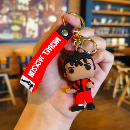 Music-Themed Figurine Keychains, Cute Character Bag Charms, Decorative Keychain Gifts