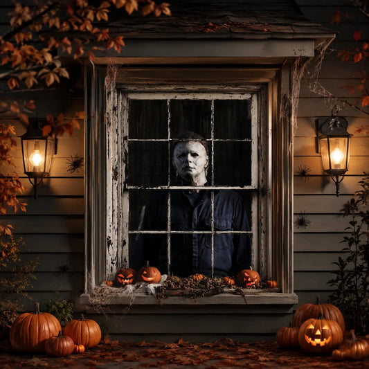 Halloween Blackout Curtains, 31.5"×47.2" Spooky Horror Window Panels for Bedroom & Home Decor