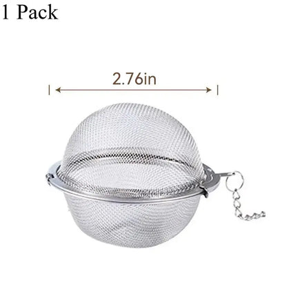 Stainless Steel Spice Infuser Ball with Chain, Fine Mesh Herb & Tea Strainer for Soup, Broth, Stew, Seasoning & Cooking