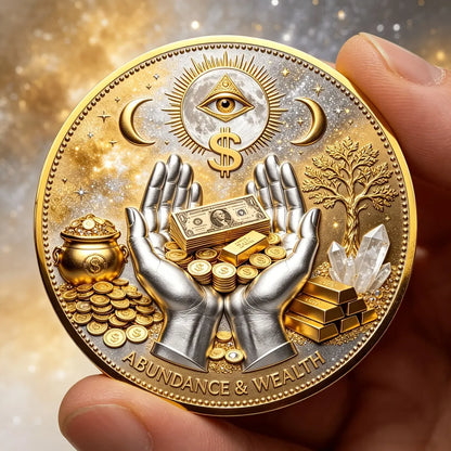 3D Wealth Collection Coin, All-Seeing Eye, Attracts Fortune, Portable Luck Charm, Ideal Gift for Men, Entrepreneurs, Business Openings
