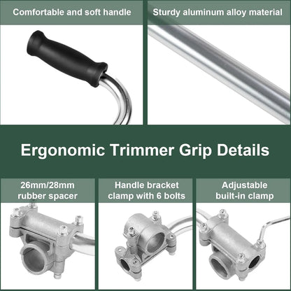 Aluminum Grass Trimmer Handle with Bracket Clip – Garden Tool Accessory