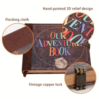 Our Adventure Book Travel Scrapbook, Retro Travel Diary & Anniversary Gift