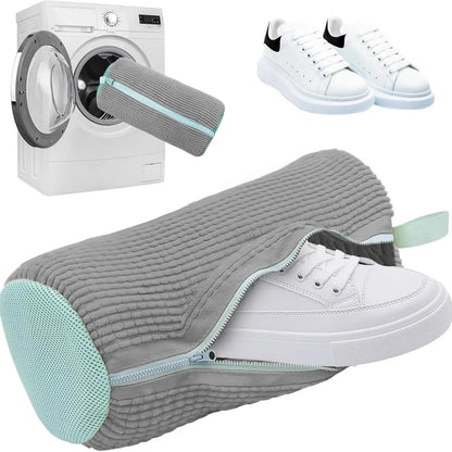 Laundry Shoe Washing Bag, Mesh Shoe Protector for Washing Machine, Grey