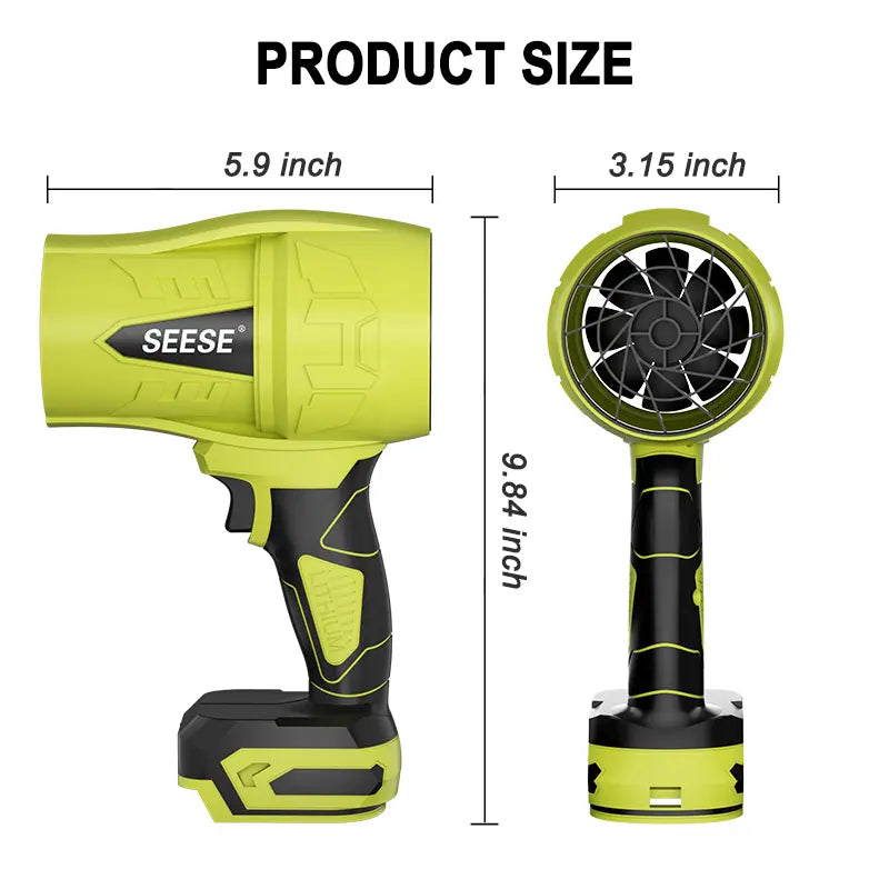 Cordless Turbo Jet Blower–High-Power Rechargeable Air Duster for Car Drying, Leaf Blowing, Dust Cleaning & Outdoor Use