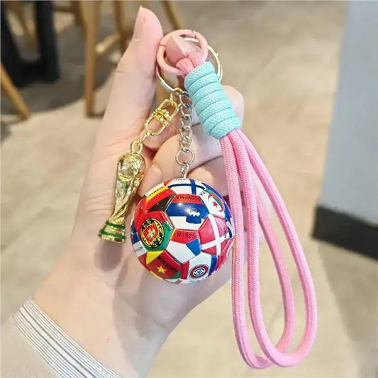 World Cup 2026 Football Keychain - Cool Soccer Fan Gift & Backpack Charm
