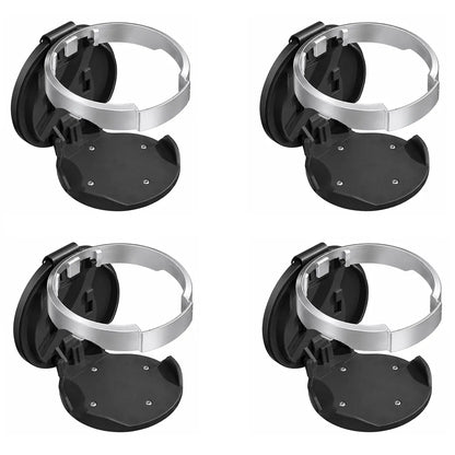 Foldable Car Cup Holder with Hook, Space-Saving Drink Holder for Bottles & Tumblers