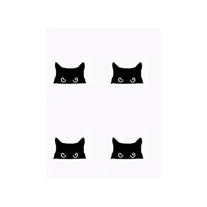 🐈‍⬛✨ 4PCS Waterproof Black Cat Stickers, Cute Peeking Pet Decals for Car & Everyday Decor 🚗💖