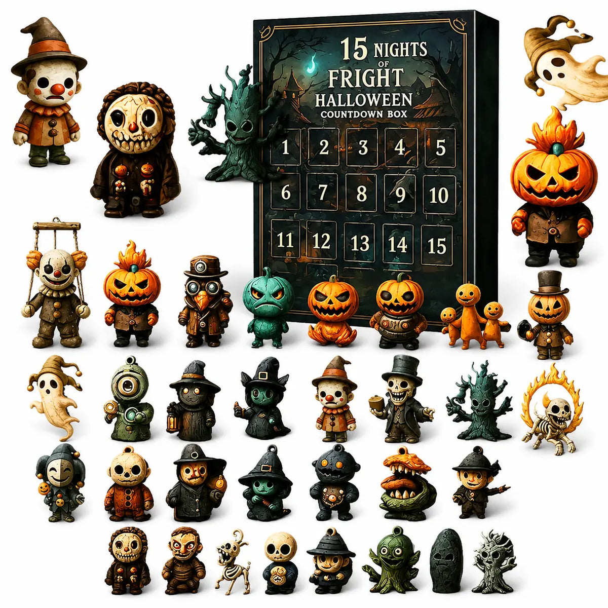 2026 Halloween Countdown Advent Calendar, 31-Day Horror Surprise Blind Bag Set for Halloween Lovers