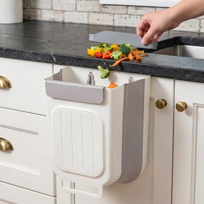 🗑️ Hanging Kitchen Trash Can, Space-Saving Cabinet Door Waste Bin for Food Scraps & Small Spaces