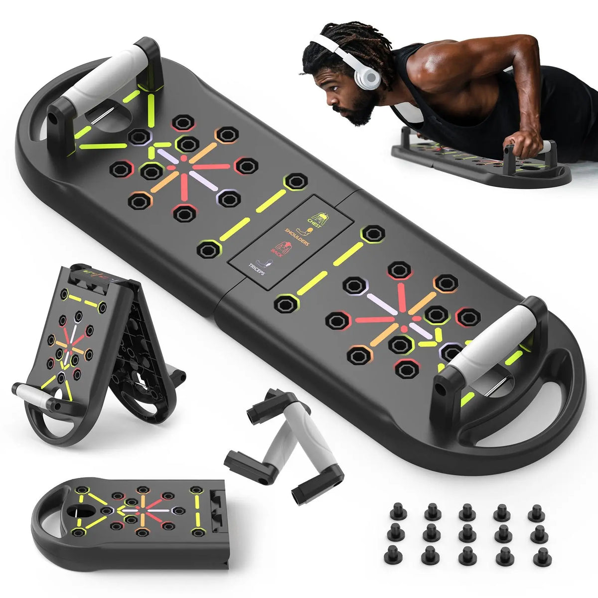 Portable Push Up Board – Foldable Chest & Core Training System for Home Workouts