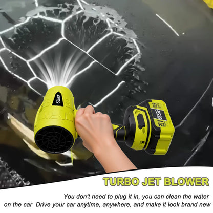 Cordless Turbo Jet Blower–High-Power Rechargeable Air Duster for Car Drying, Leaf Blowing, Dust Cleaning & Outdoor Use