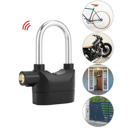 110 dB Alarm Padlock with 3 Keys, Heavy-Duty Outdoor Security Lock for Garages, Fences & Storage Units