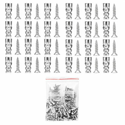 6x14mm Short Expansion Screws, 30/60 Pack Door Hinge & Cabinet Thread Repair Anchors