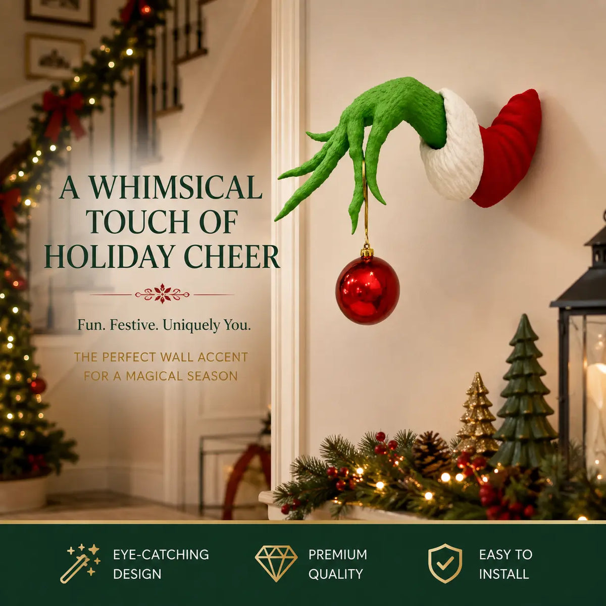 Premium Christmas Ornament Hanger, High-Quality Home & Party Decoration Accessory, Elegant Festive Décor Supply