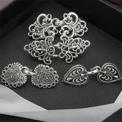 Vintage Sweater Shawl Clips Set, 4-Piece Elegant Retro Cardigan Clips for Women