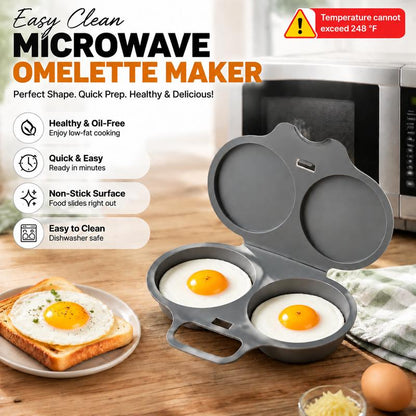 Microwave Egg Cooker, 2-Cup Non-Stick Egg Steamer for Quick & Easy Cooking