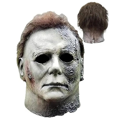 2026 Bloody Horror Latex Mask – Realistic Scary Full-Head Mask, Creepy Halloween Costume, Haunted House & Horror Party Accessory for Adults