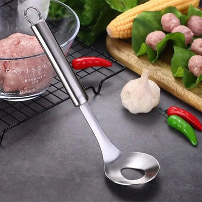 Stainless Steel Meatball Maker Spoon, Easy Squeeze Mold for Mess-Free Cooking