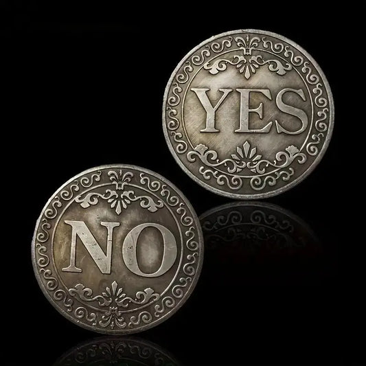 Yes No Decision Maker Lucky Coin, 1 Count Double-sided Commemorative Coin, Collectible Gift for Friends, Classmates, Family