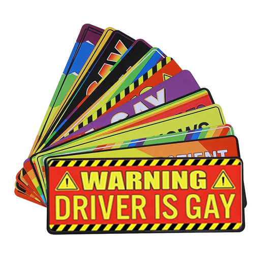 Funny Pride Rainbow Car Magnet, Reusable LGBTQ+ Bumper Magnet, 7.8 x 3.1 in, Cute Car, Truck & Fridge Decoration