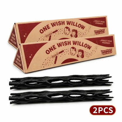 13 in Steel Wood Wish Willow Snap Stick Replica with Triangle Gift Box, Breakable Lucky Charm Gift