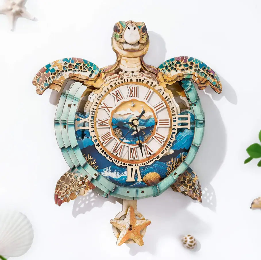3D Wooden Mechanical Clock Puzzle Kit for Adults, DIY Pendulum Desk Decor & Unique Gift for Puzzle Lovers