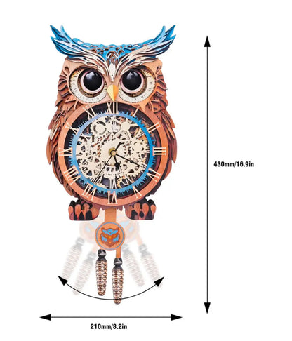 3D Wooden Mechanical Clock Puzzle Kit for Adults, DIY Pendulum Desk Decor & Unique Gift for Puzzle Lovers