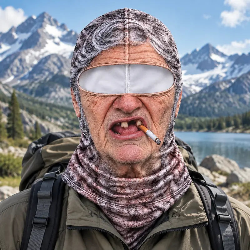 Old Man Ski Winter Face Mask 3D Funny Realistic Face Balaclava Party Gear