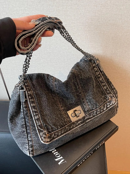ashion Chain Shoulder Bag, Trendy Crossbody Purse for Women, Casual Daily Travel Bag