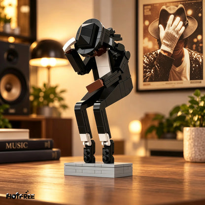 Classic Dance Pose Building Block Figure, Collectible Music Icon Toy, Gift for Pop Music Fans