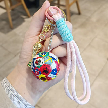 World Cup 2026 Football Keychain - Cool Soccer Fan Gift & Backpack Charm