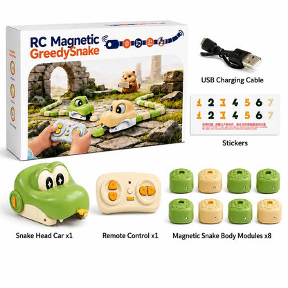 2-Pack Remote Control Magnetic Snake Game – 2-Player Competitive Stress Relief Toy for Family Fun