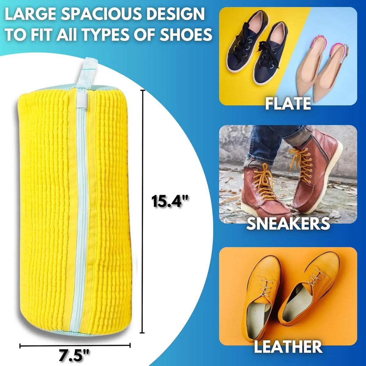 Laundry Shoe Washing Bag, Mesh Shoe Protector for Washing Machine, Grey