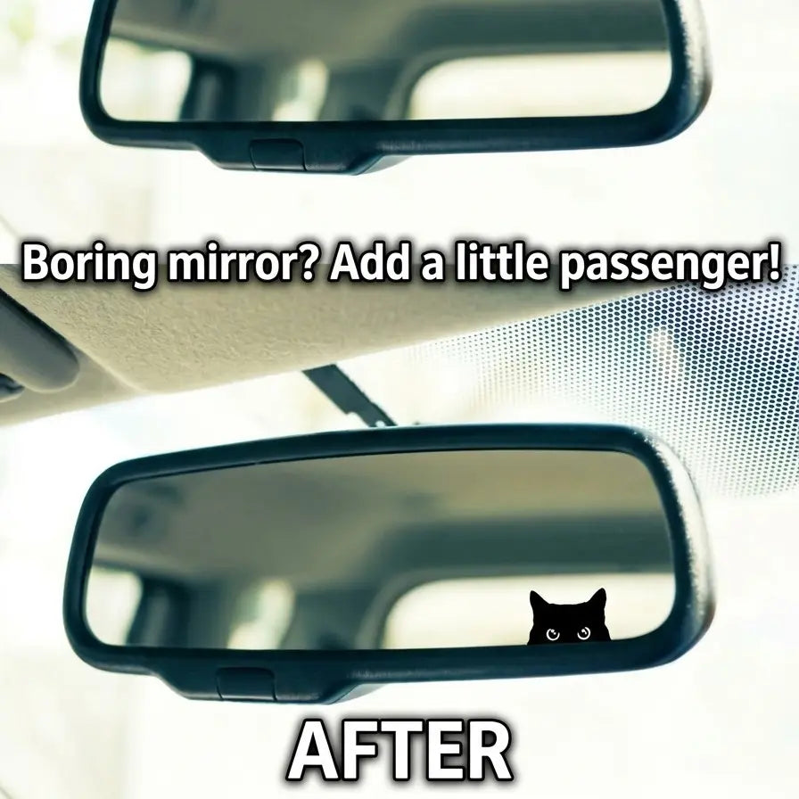 🐈‍⬛✨ 4PCS Waterproof Black Cat Stickers, Cute Peeking Pet Decals for Car & Everyday Decor 🚗💖