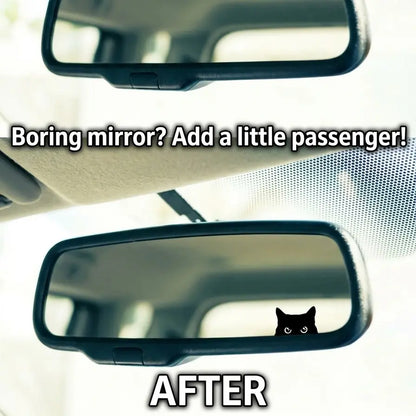 🐈‍⬛✨ 4PCS Waterproof Black Cat Stickers, Cute Peeking Pet Decals for Car & Everyday Decor 🚗💖