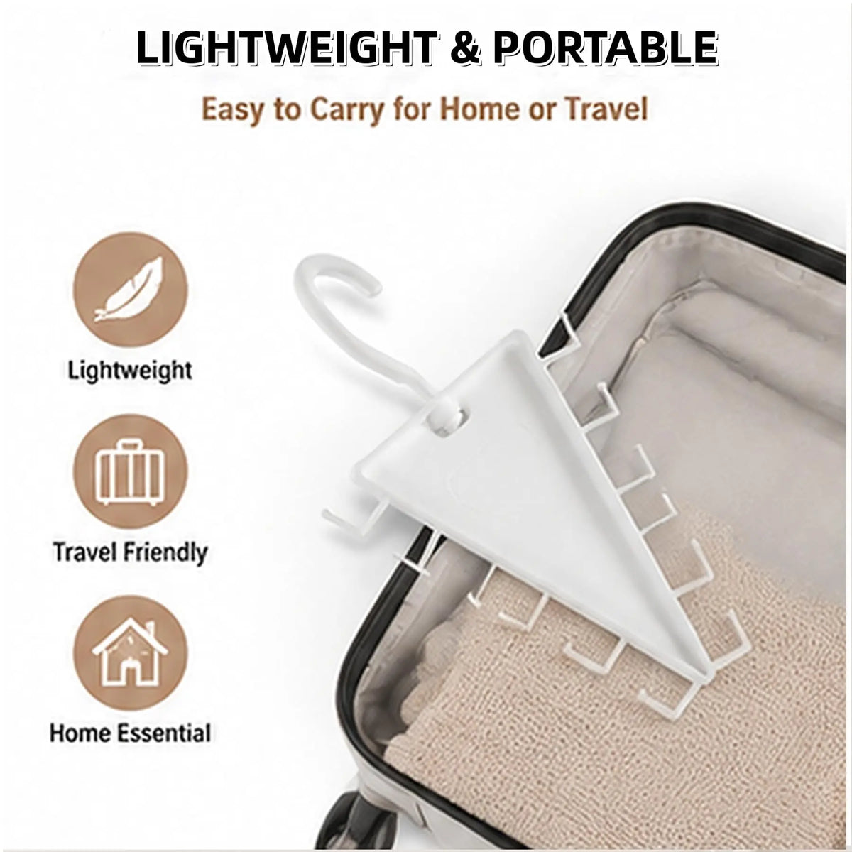 V-Shaped 360° Rotating Closet Organizer Hanger, Space-Saving 12-Hook Storage Rack